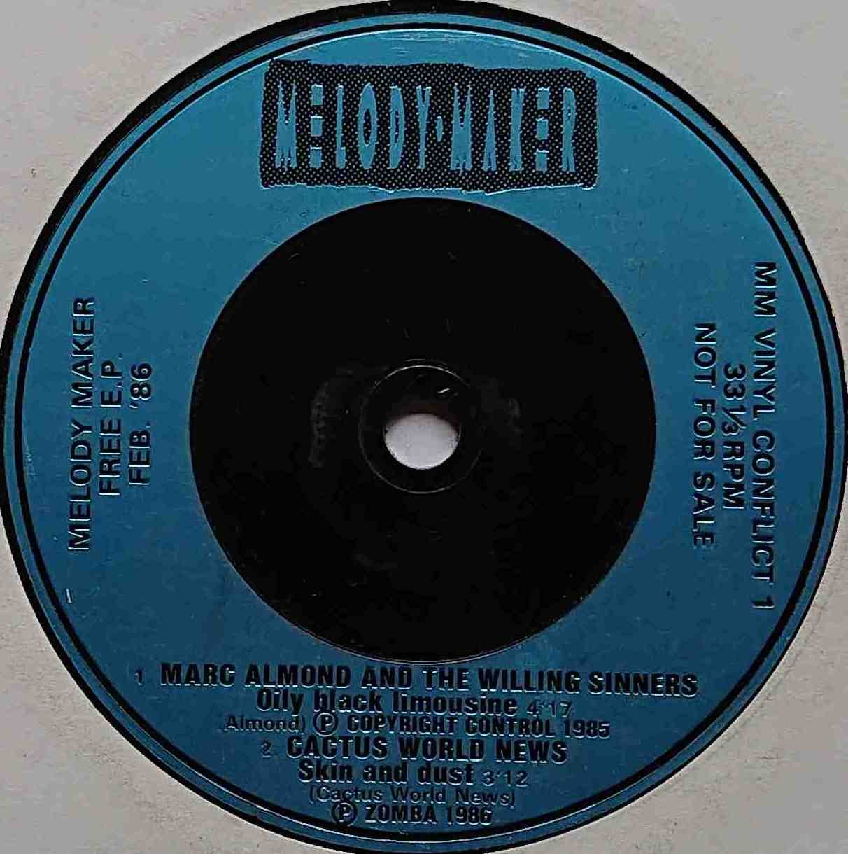 MMVC 1 Melody Maker free e. p. Various  Label
